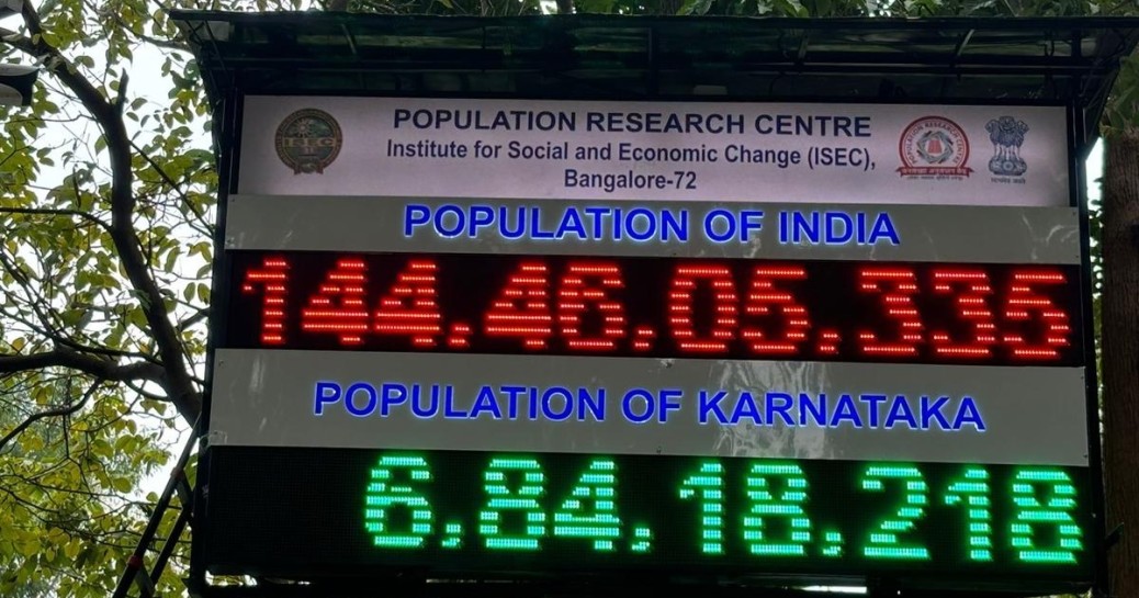 Digital population clock unveiled in India