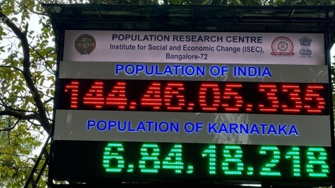 Digital population clock unveiled in India